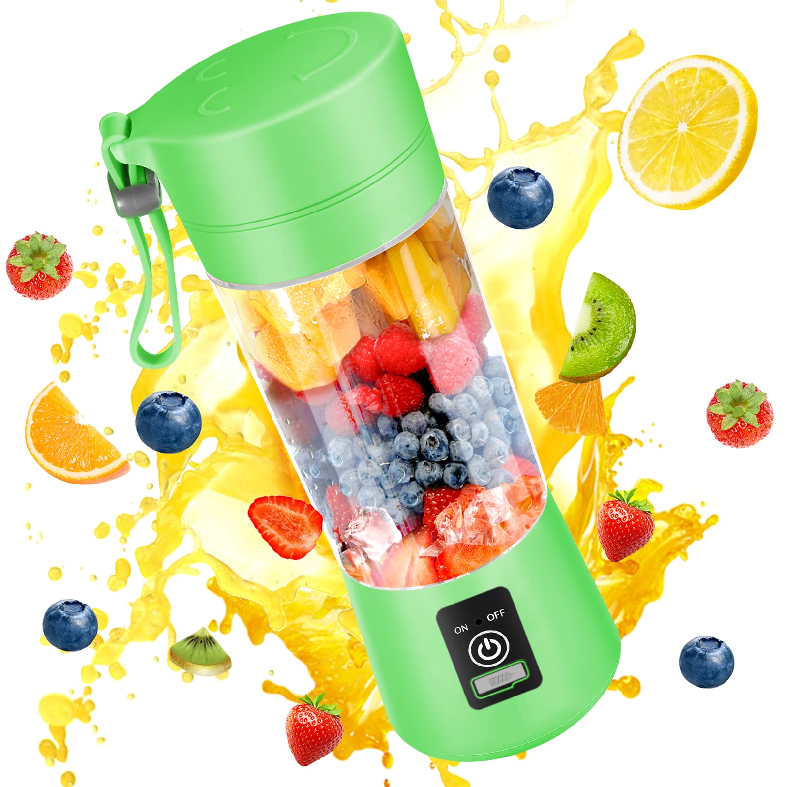 Portable Blender Usb Rechargeable - Tragbarer Mini-Elektro-Entsafter, 380 ml, Hand-Smoothie-Maker, wiederaufladbarer