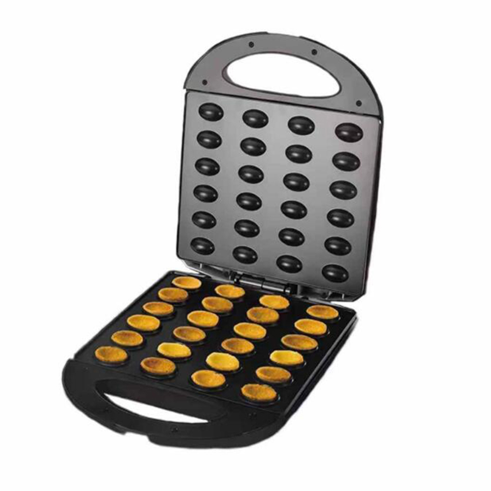 Mini Waffle Maker Machine - Edelstahl-Walnusskuchenmaschine, antihaftbeschichtet, nussförmiger Mini-Waffelautomat für das