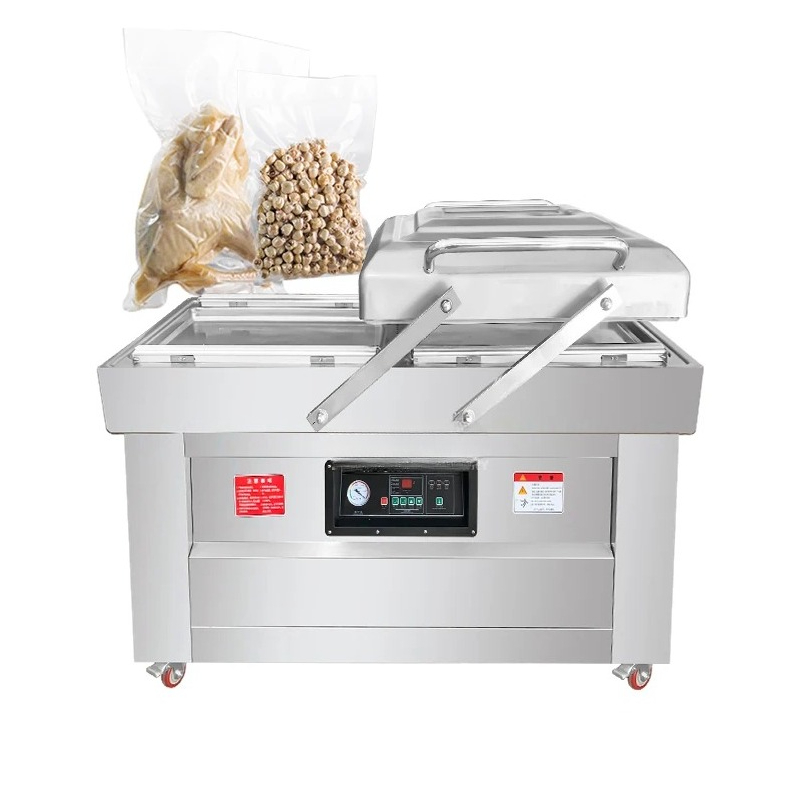 Food Vacuum Sealer Machine - Edelstahl Kommerzielle Doppelkammer-Vakuumverpackungsmaschine Vakuumiergerät für Lebensmittel
