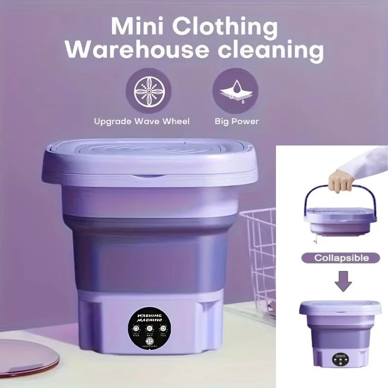 Small Appliances - 8L Faltbare Mini-Waschmaschine mit Schleuder, tragbare